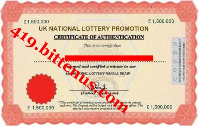 Uk national lottery promotion
